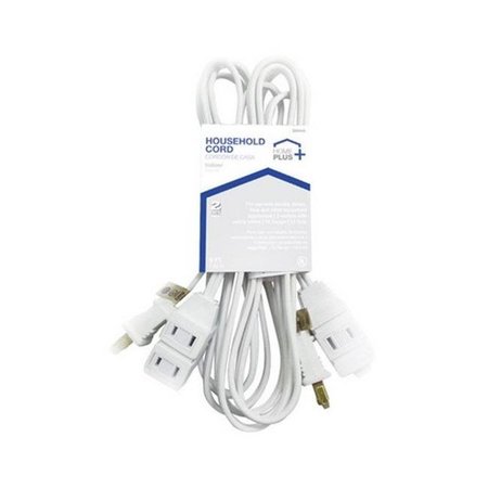 HOME PLUS Home PLus FW-201-09X2 6 ft. White Household Extension Cord 3503430